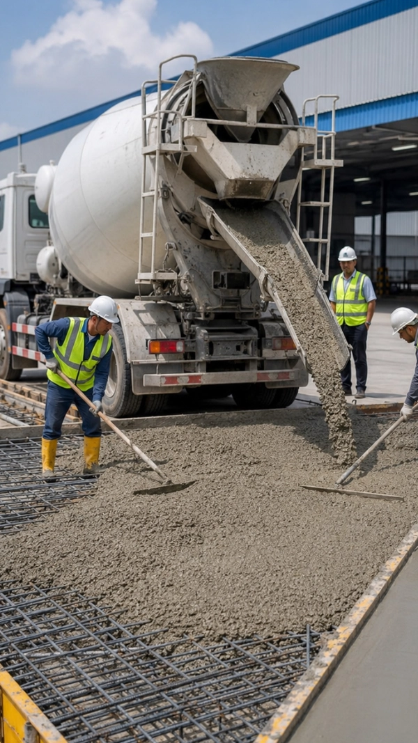 Keunggulan menggunakan ready mix K400 untuk heavy-duty, lantai industri, jalan beton, dan area beban tinggi