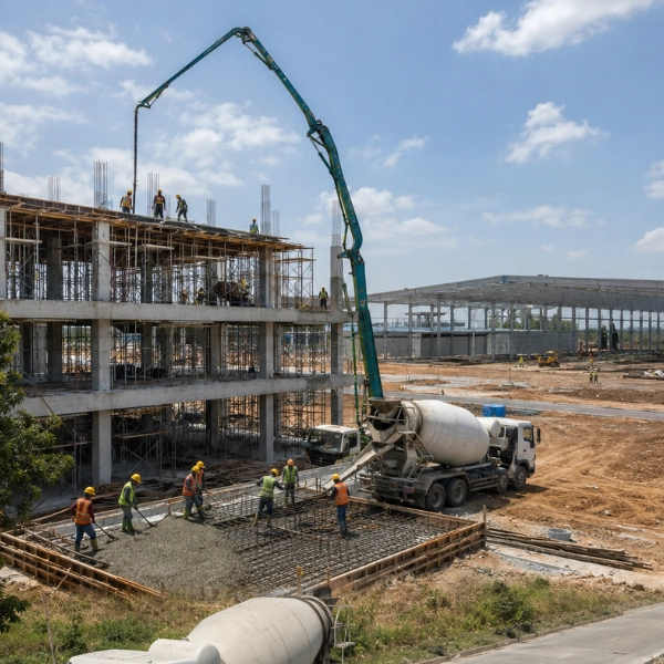 Portofolio dukungan beton ready mix untuk berbagai proyek konstruksi