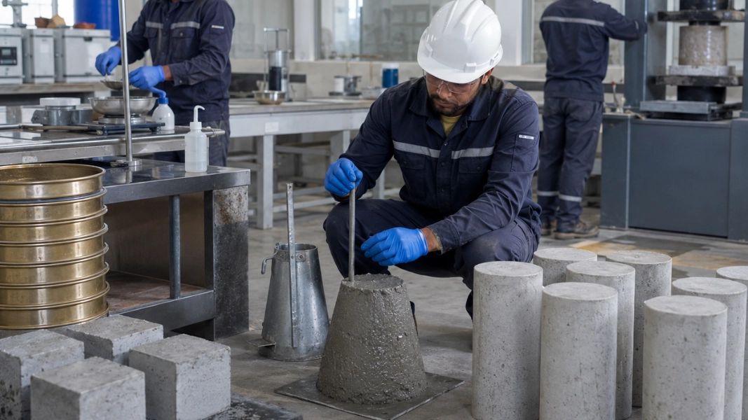 Quality control laboratory beton ready mix Giga Beton